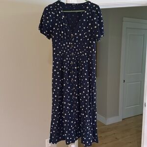 Madewell blue floral maxi